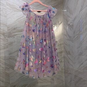 Zunie Purple Butterfly Kids Dress NWOT
